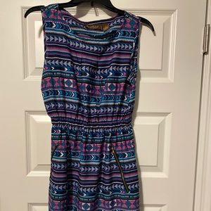 Womens/junior size Medium, multi color, pink, blue, teal, worn once, like new!